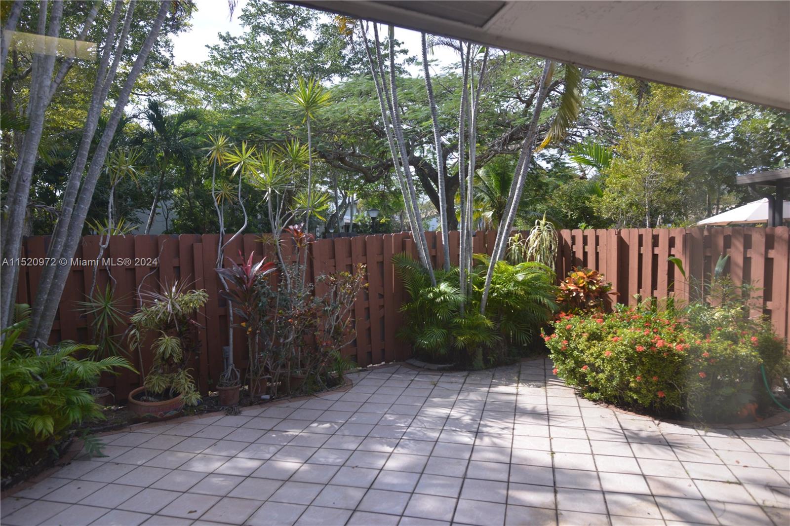 Ives Estates Miami, FL 33179 - Photo 14 of 17 a view of a backyard with potted plants and large trees