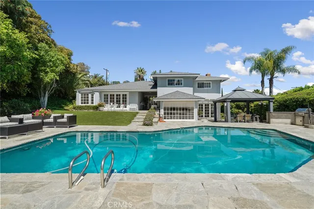 a view of an outdoor space with seating