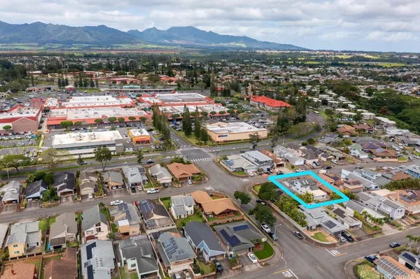 an aerial view of a city