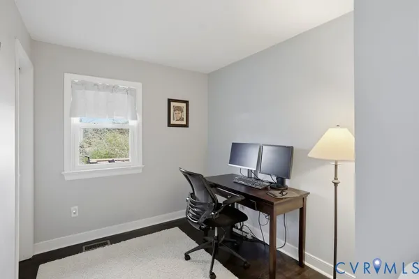 a view of workspace with a window