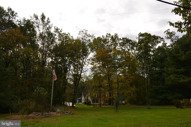 a view of outdoor space with green field and trees
