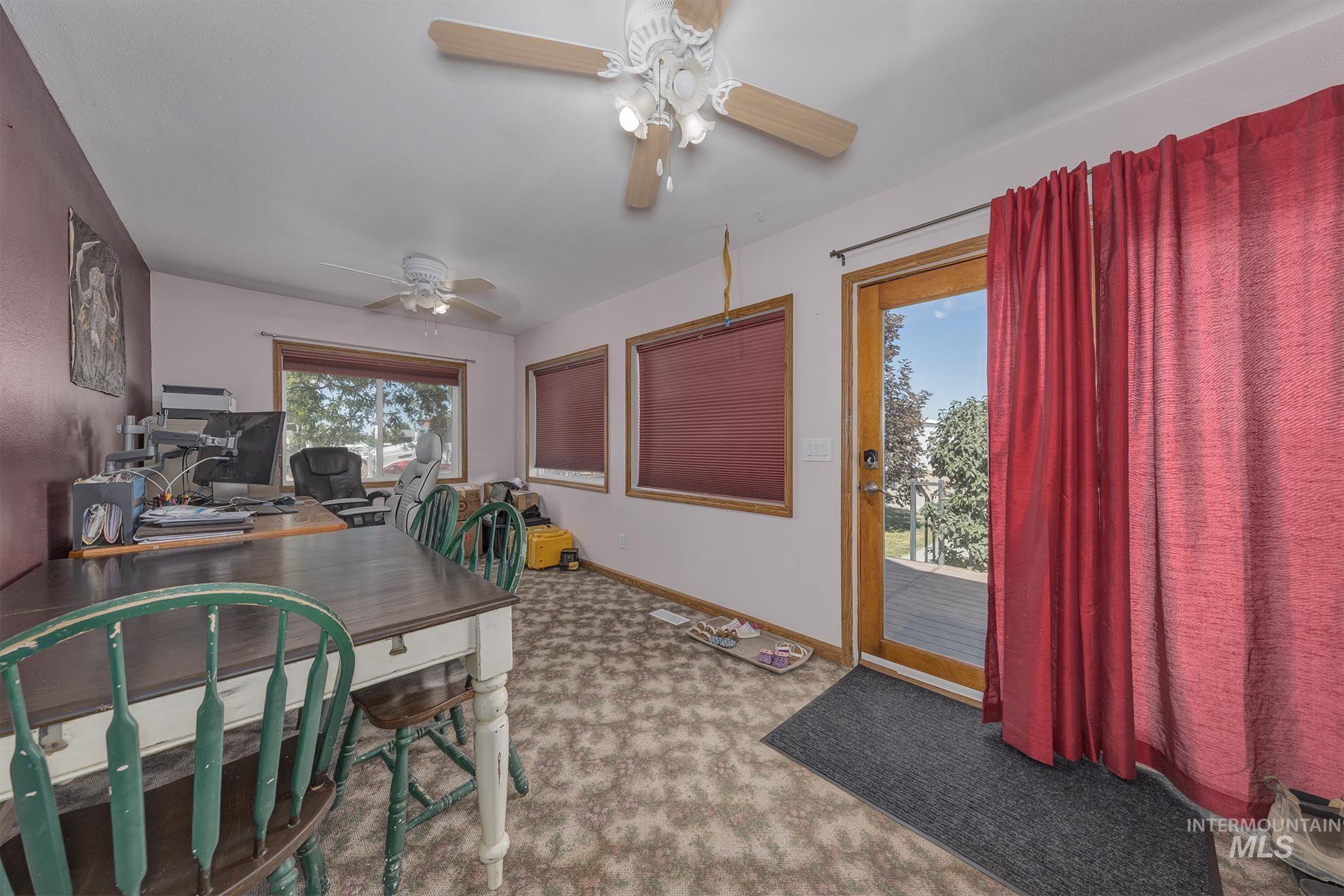 6040 Adams Road New Plymouth, ID 83655 - Photo 34 of 50 Carpeted office featuring a ceiling fan and baseboards