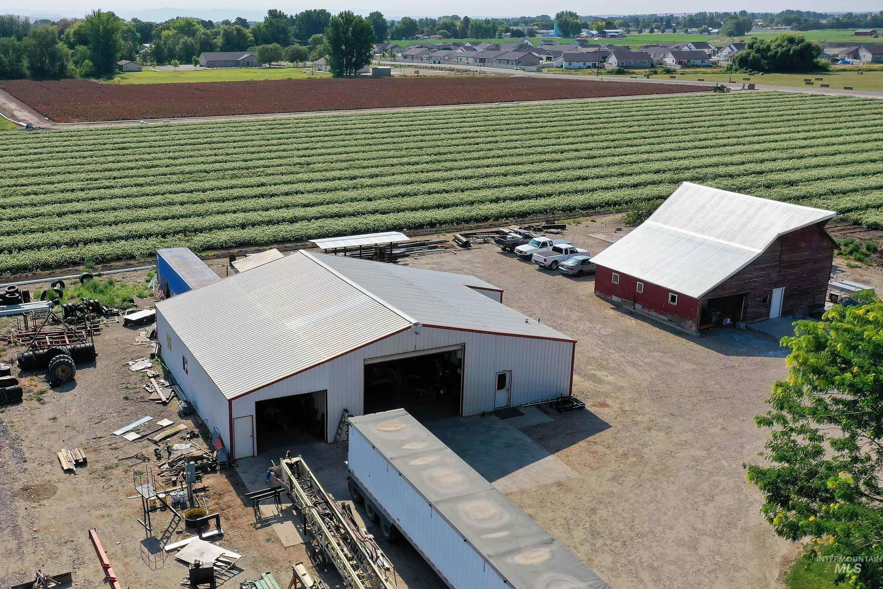 6040 Adams Road New Plymouth, ID 83655 - Photo 4 of 50 Overview of rural landscape featuring large plots for crops