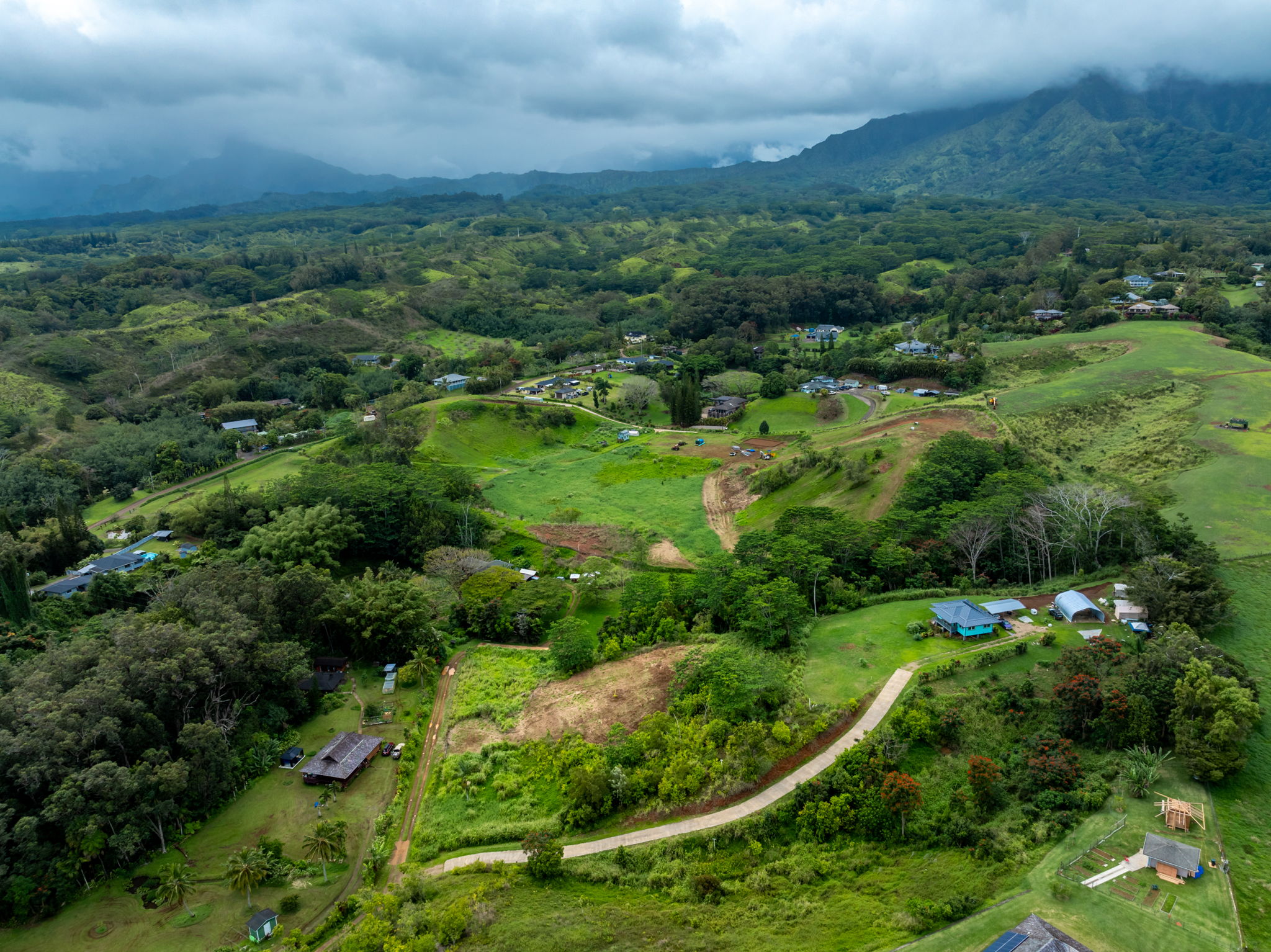 Kipapa Road, Unit 1 Kapaa, HI 96746 - Photo 10 of 16 an aerial view of residential houses with outdoor space and trees