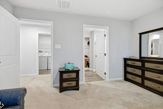 wooden floor and closet in a room