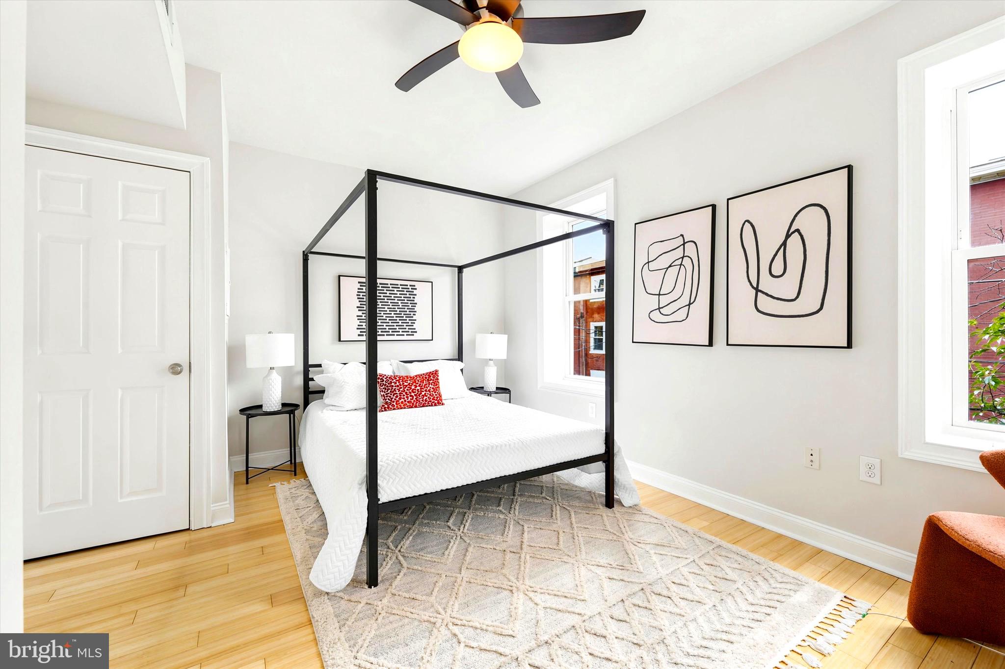 1215 North Randolph Street, Unit 2 Philadelphia, PA 19122 - Photo 6 of 11 Primary bedroom ft queen sized bed