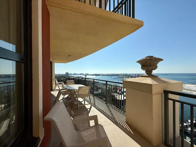 a view of a balcony