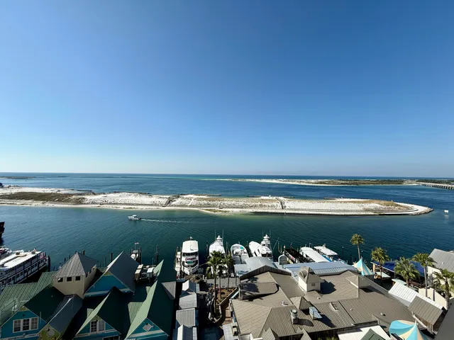 a view of a lake with outdoor seating