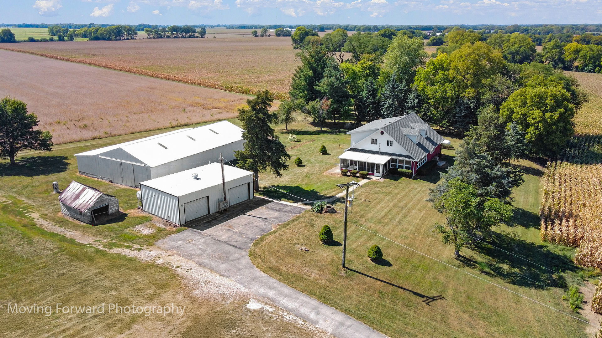 1645 East Southmor Road Morris, IL 60450 - Photo 2 of 39 an aerial view of a house with outdoor space and lake view
