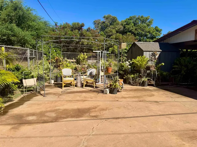 a view of a house with a patio