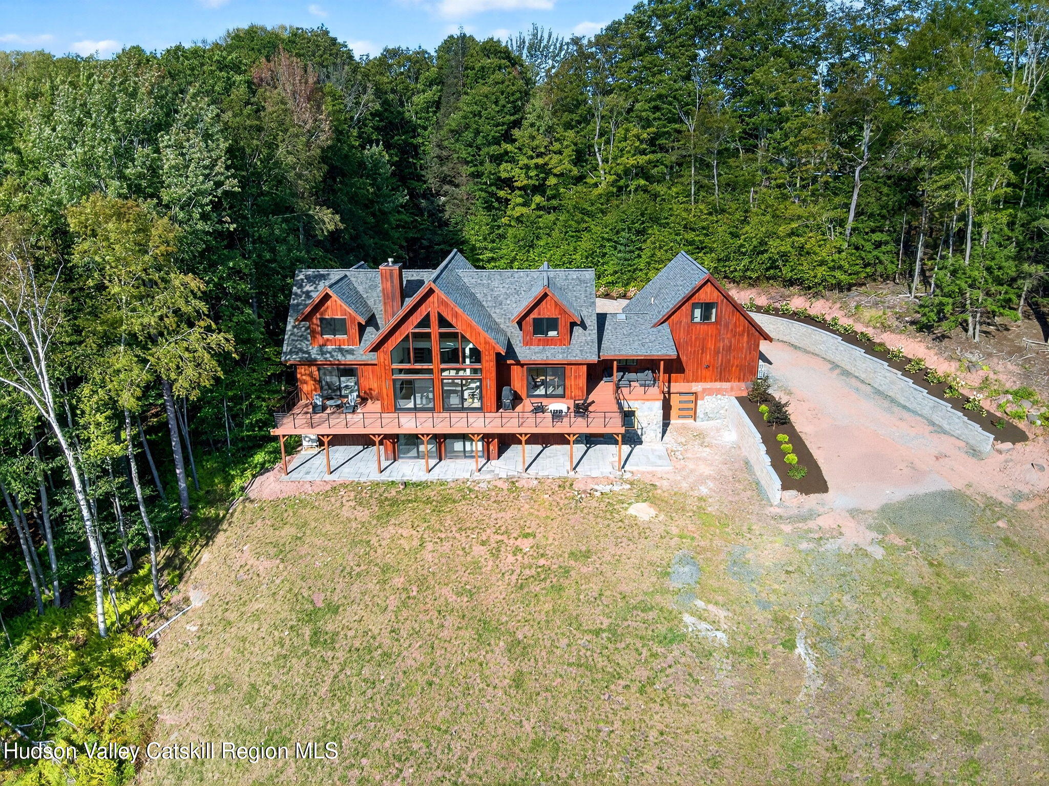 110 Old Road Windham, NY 12496 - Photo 60 of 66 an aerial view of a house with swimming pool and deck