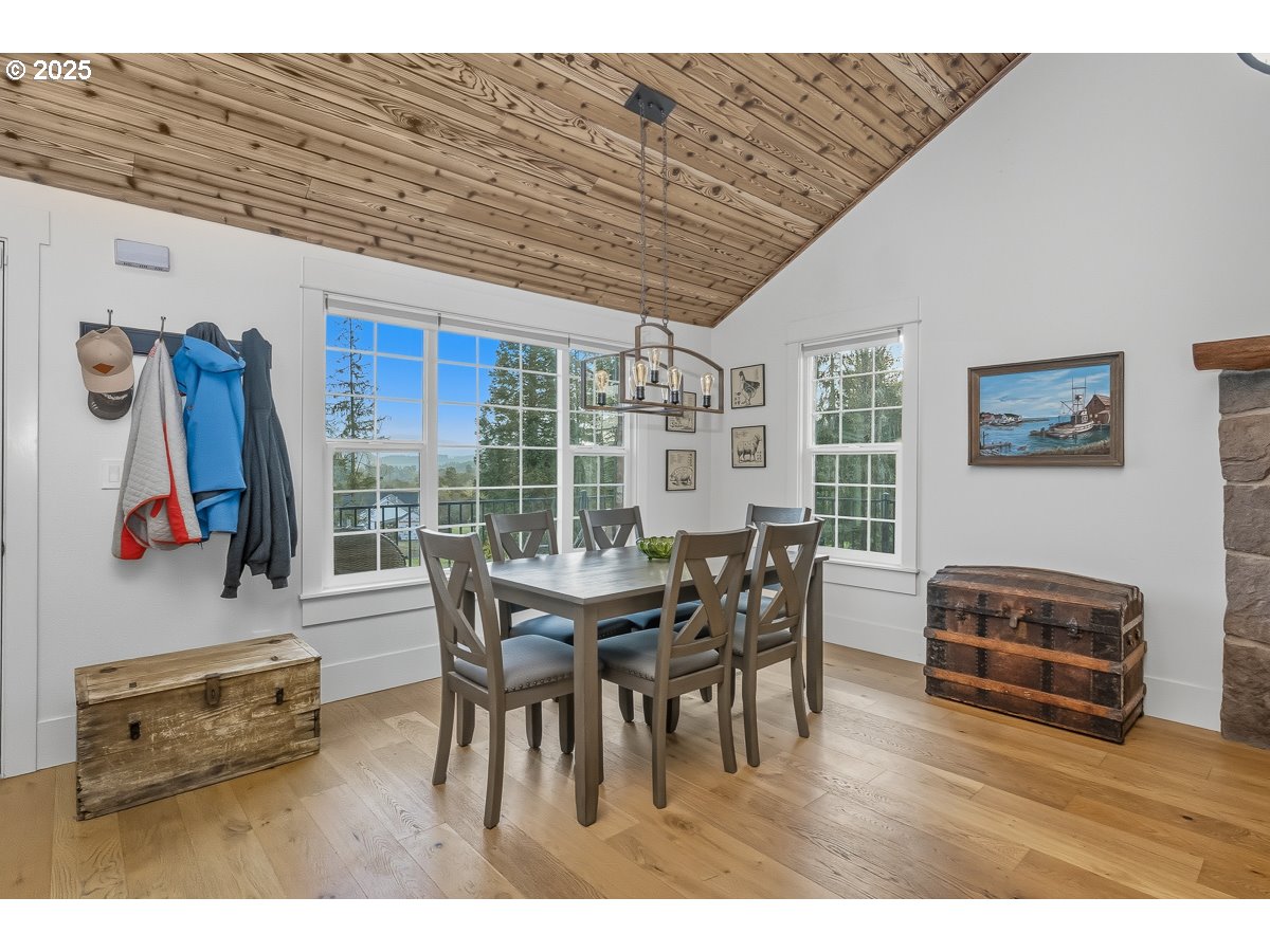 16290 South Riverview Road Molalla, OR 97038 - Photo 6 of 43 a dining room with furniture and a floor to ceiling window