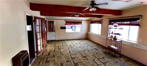 a room with furniture