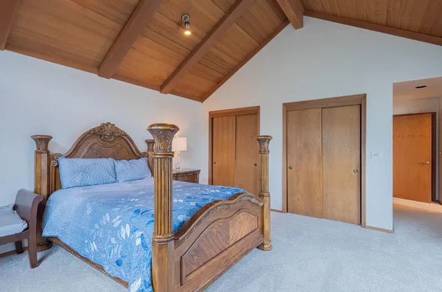 a view of an ocean and city