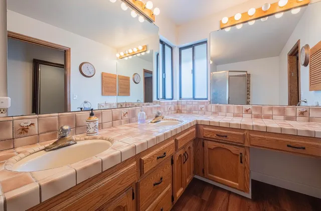 a view of a lake with a mountain