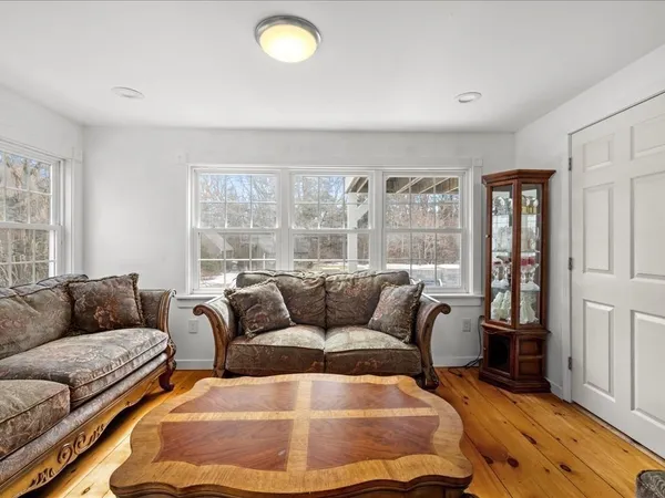 a living room with furniture and a couch
