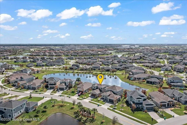 an aerial view of a city