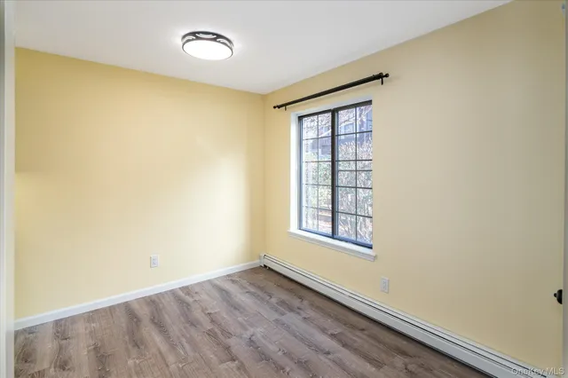 an empty room with a window