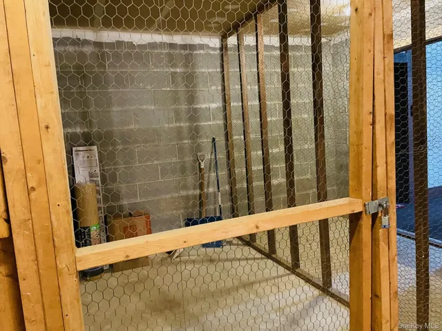 a view of wooden balcony