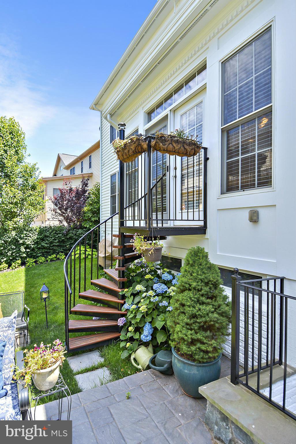 6412 Gayfields Road Alexandria, VA 22315 - Photo 27 of 27 Spiral Staircase to Patio