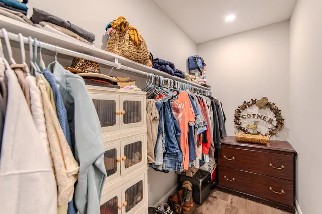 a view of a walk in closet