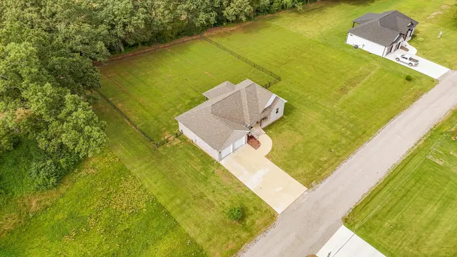 a view of a lake with a outdoor space