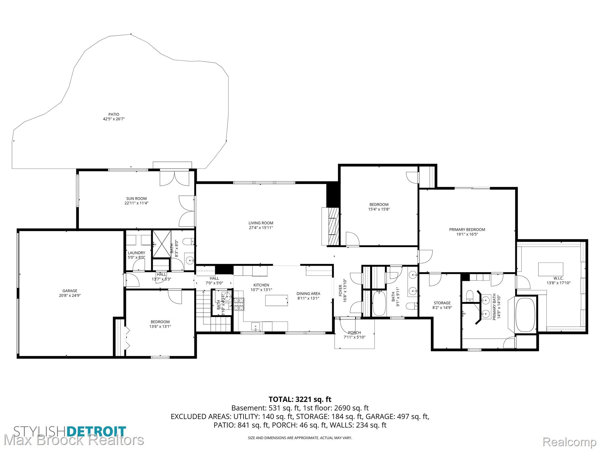 3797 South Darlington Road Bloomfield Hills, MI 48301 - Photo 62 of 63 Entry level floor plan
