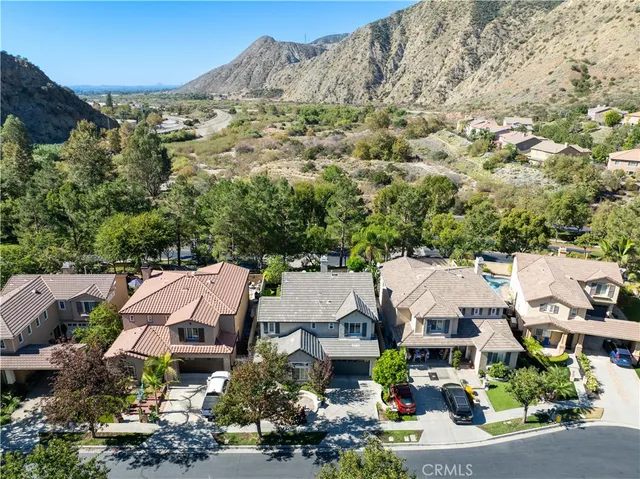 an aerial view of multiple house