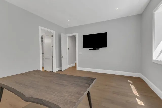 a view of a golf course with a lake