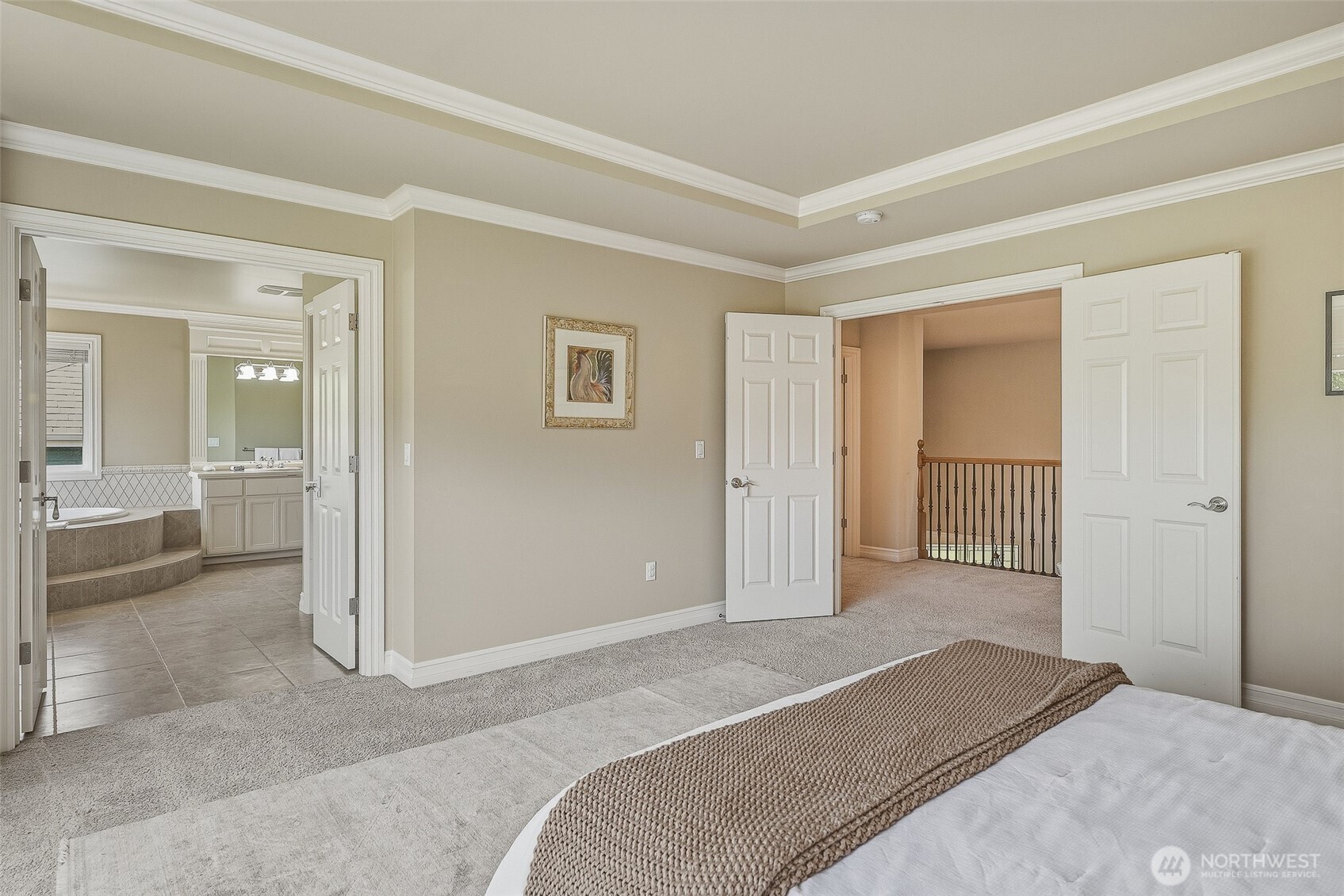 3932 221st Place Southeast Bothell, WA 98021 - Photo 22 of 36 a bedroom with a bed and a bathroom