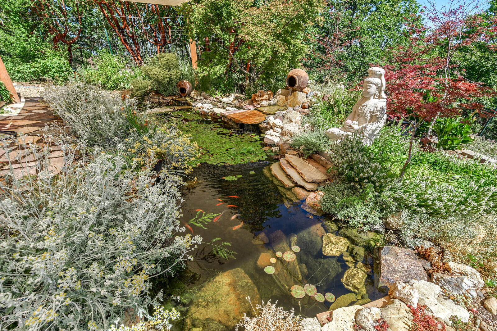 5196 Pioneer Road Medford, OR 97501 - Photo 42 of 94 Gorgeous pond with water fall feature.