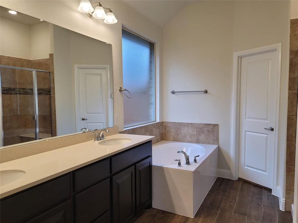 224 Gill Point Lane Aledo, TX 76008 - Photo 11 of 22 The Primary suite comes with a separate tub and shower, dual sink and large walk-in closet