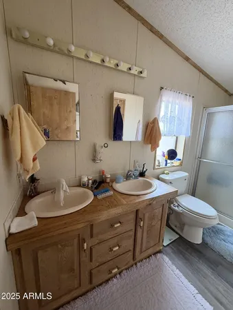 a bathroom with a sink toilet and mirror