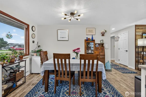 a view of a balcony with a swing