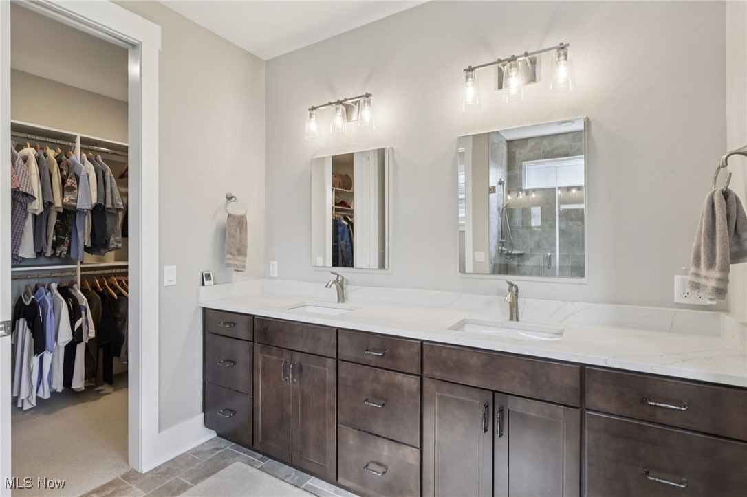 8034 Canyon Ridge Chagrin Falls, OH 44023 - Photo 15 of 49 Double quartz vanity & water closet