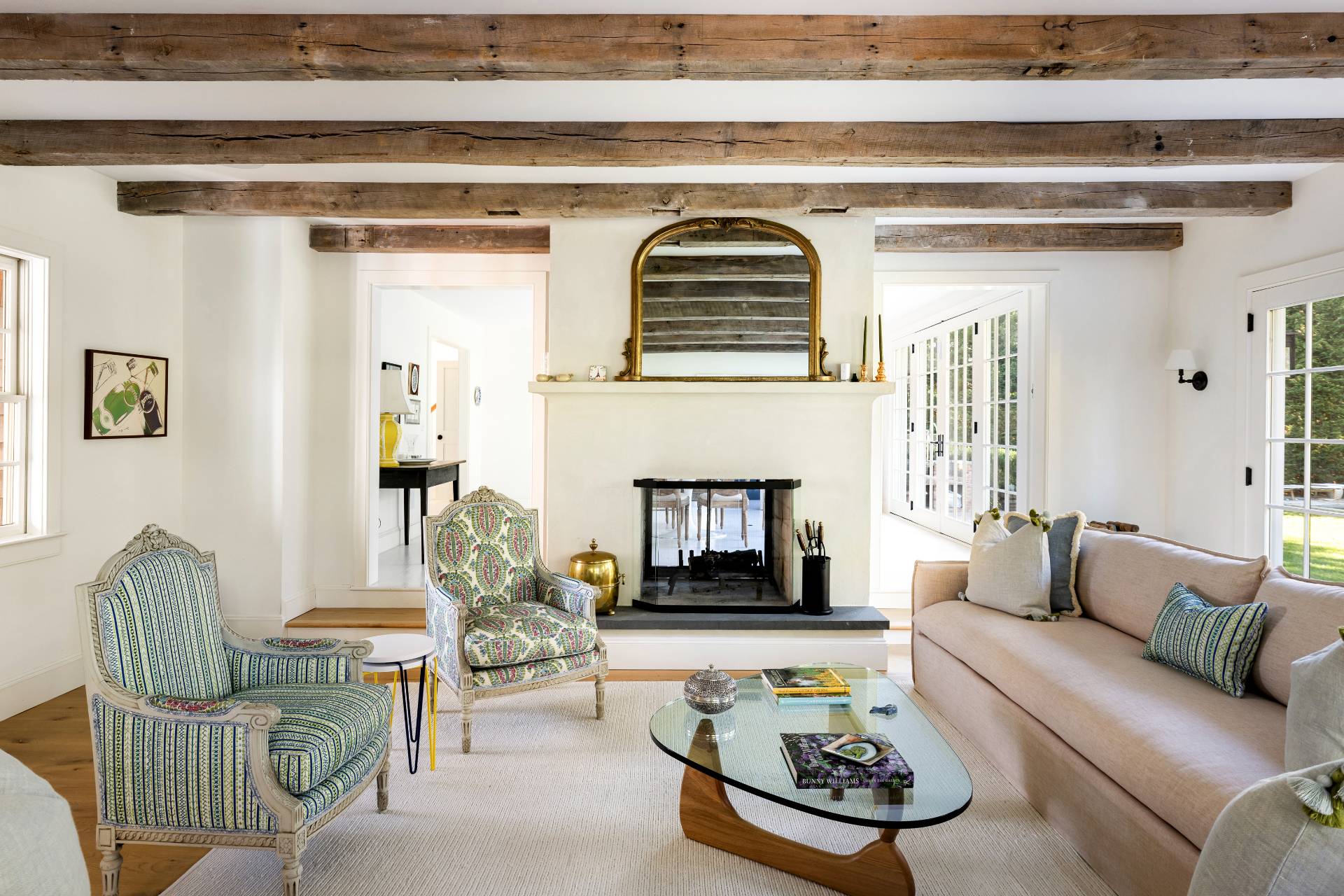 267 Meadows West Bridgehampton, NY 11932 - Photo 5 of 27 a living room with furniture and a fireplace