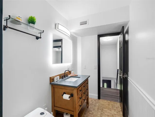 a outdoor living space with furniture