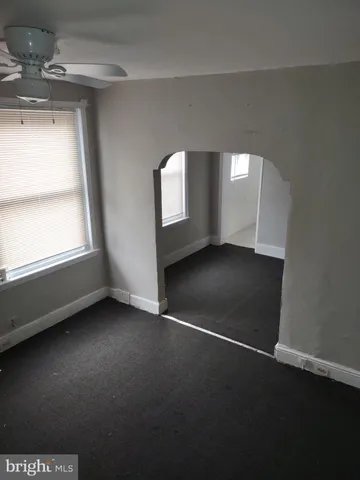 an empty room with a window