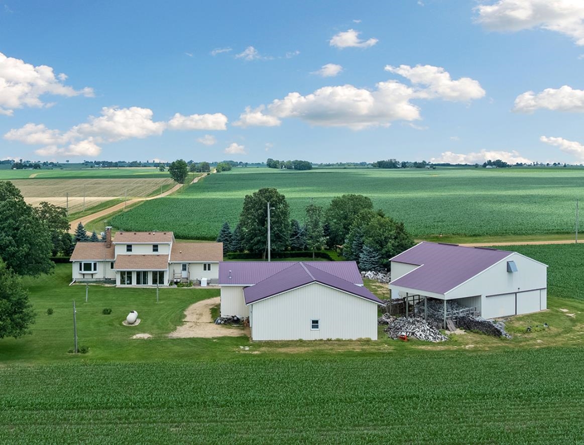 10245 West Penn Corner Road Polo, IL 61064 - Photo 2 of 48 a aerial view of a house with pool and yard