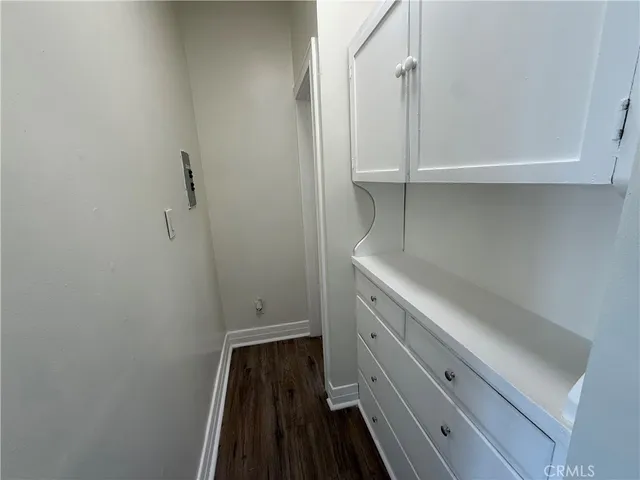 a view of a hallway with closet