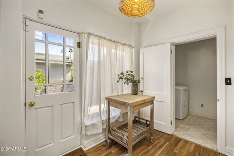 a kitchen with stainless steel appliances a stove and a refrigerator