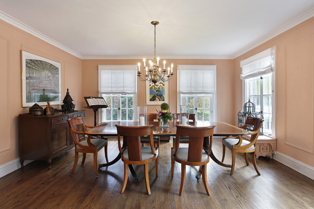 645 Hill Road Winnetka, IL 60093 - Photo 4 of 12 a view of a dining room with furniture windows and wooden floor