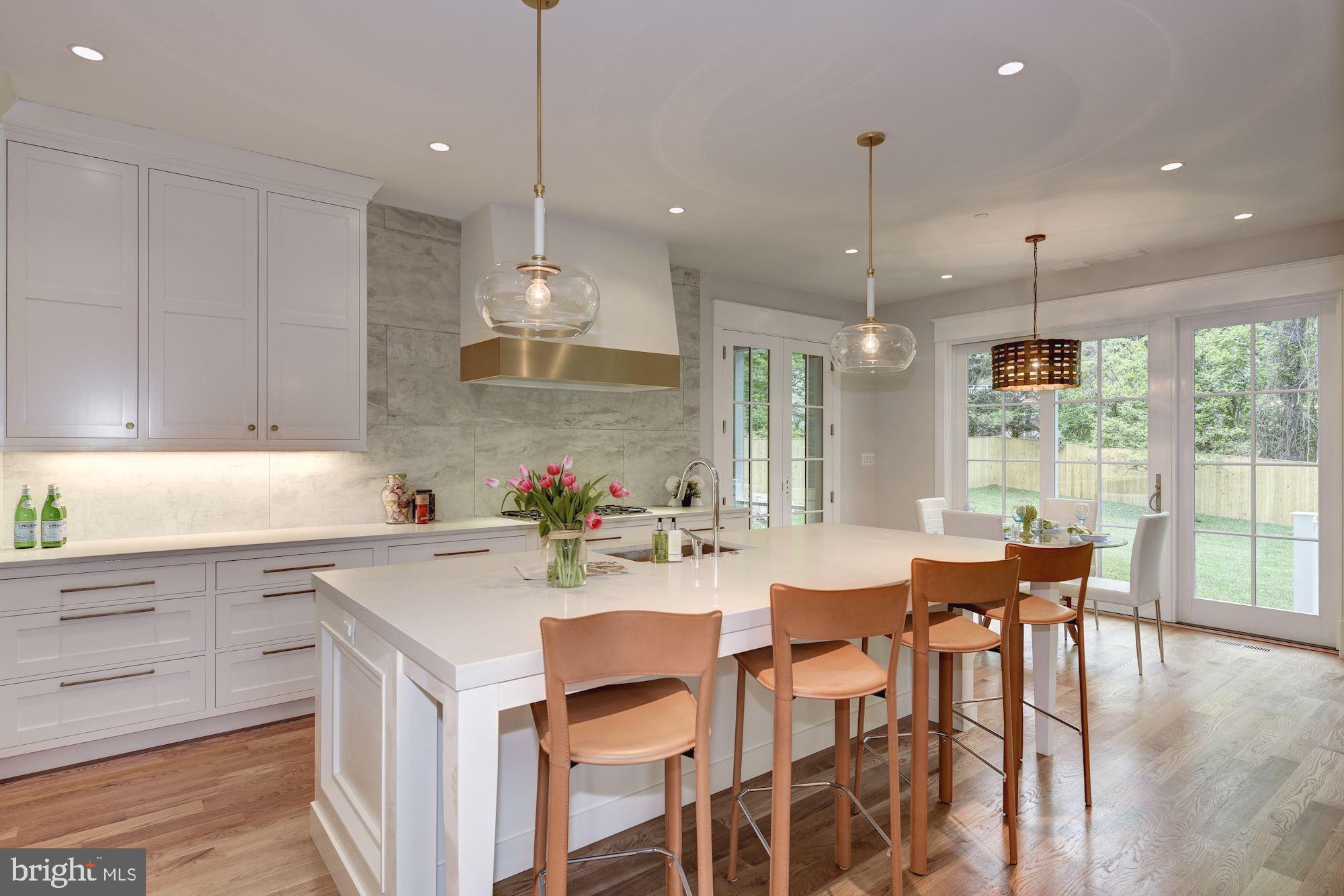 5907 Aberdeen Road Bethesda, MD 20817 - Photo 18 of 50 Dramatic gourmet kitchen with open backyard views