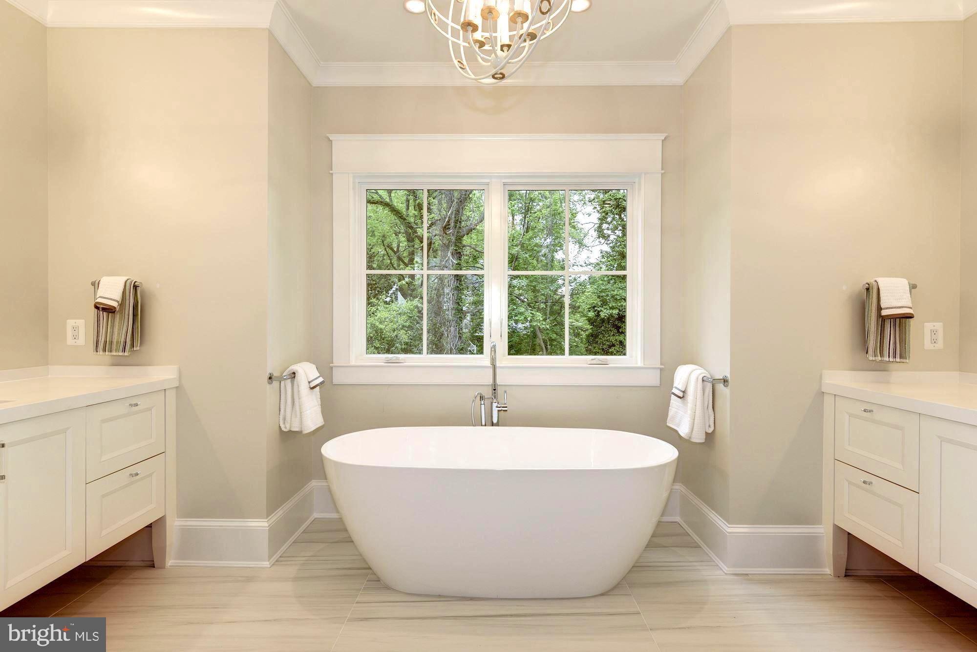 5907 Aberdeen Road Bethesda, MD 20817 - Photo 30 of 50 Spa Bathroom with soaking bathtub