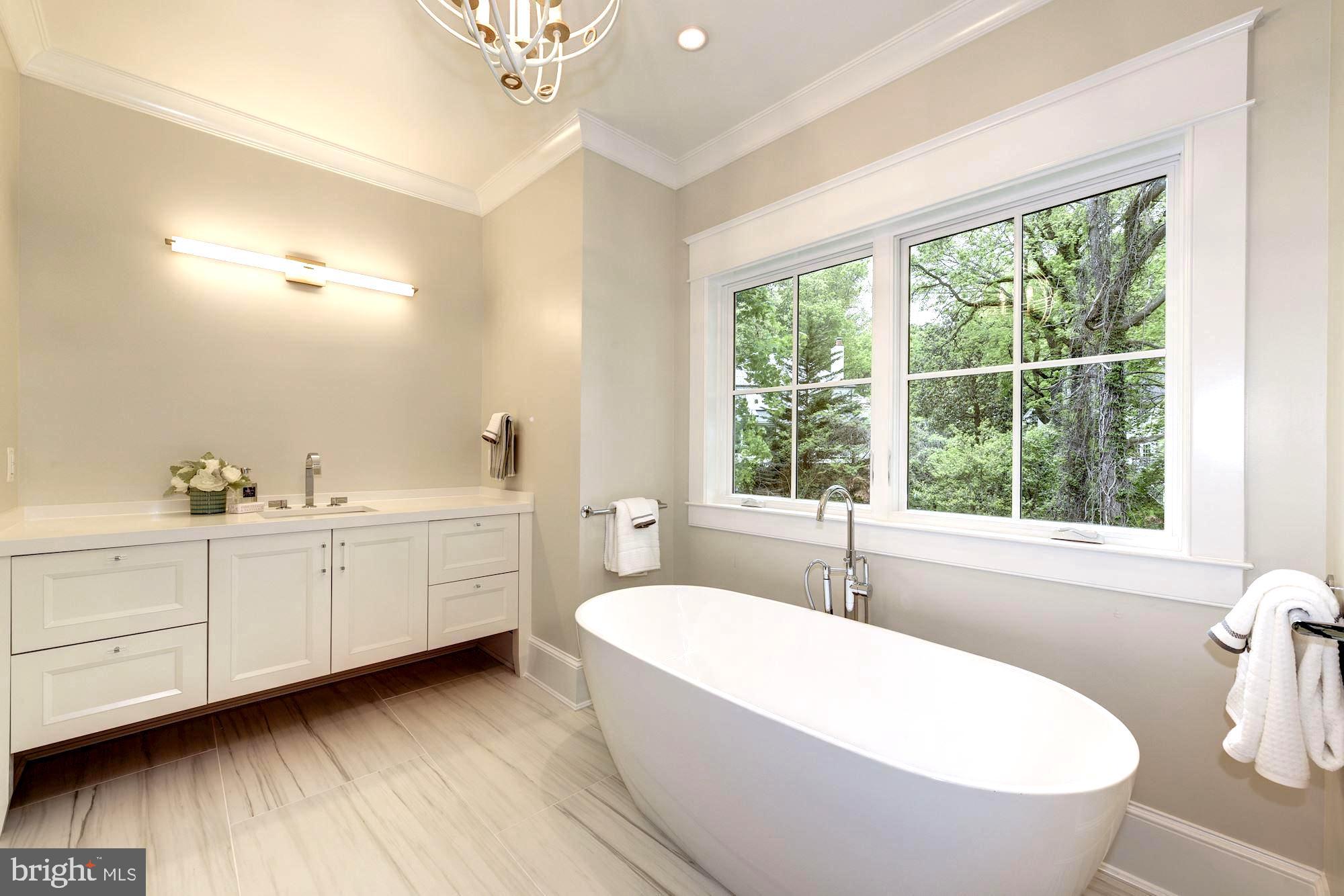 5907 Aberdeen Road Bethesda, MD 20817 - Photo 32 of 50 Owner's spa bath (mirrors on order)