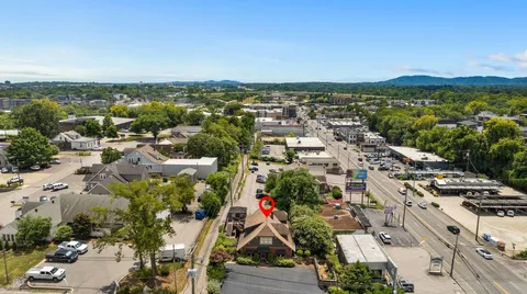 an aerial view of multiple house