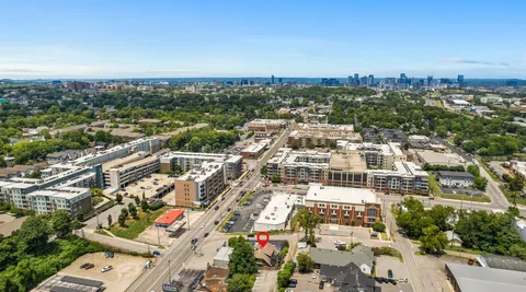 an aerial view of a city