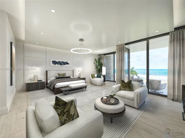 a large bathroom with a large tub and shower