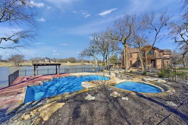 a view of outdoor space with swimming pool