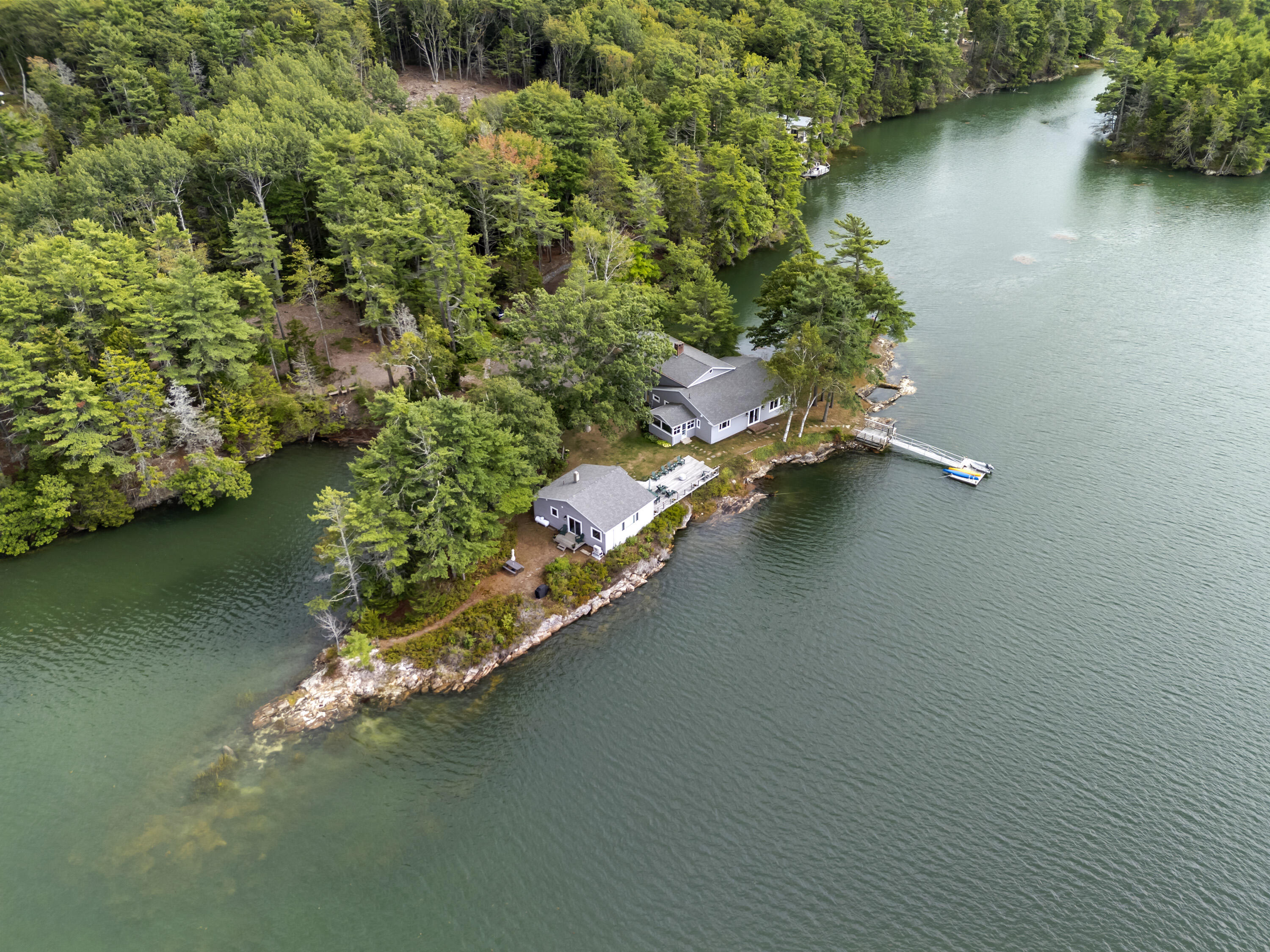 111 Rockweed Road West Bath, ME 04530 - Photo 1 of 73 Drone view looking South